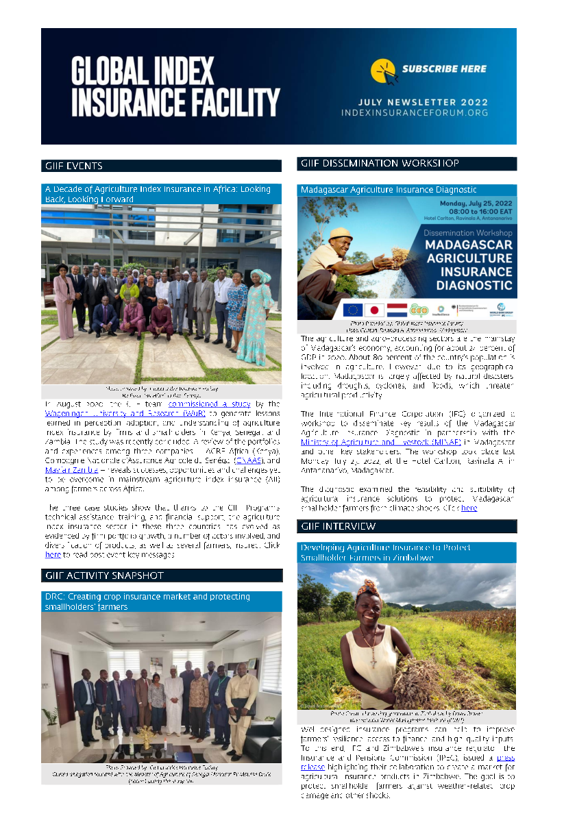 GIIF Newsletter - July 2022