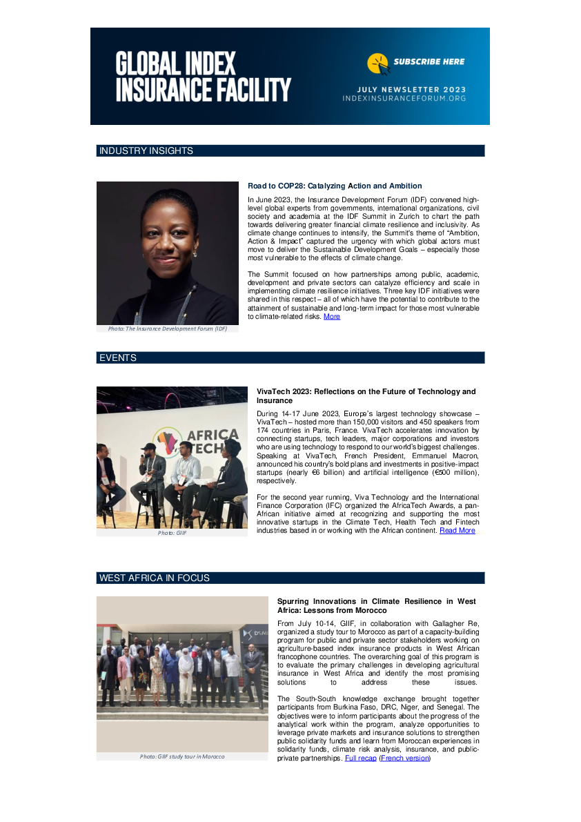 GIIF Newsletter - July 2023