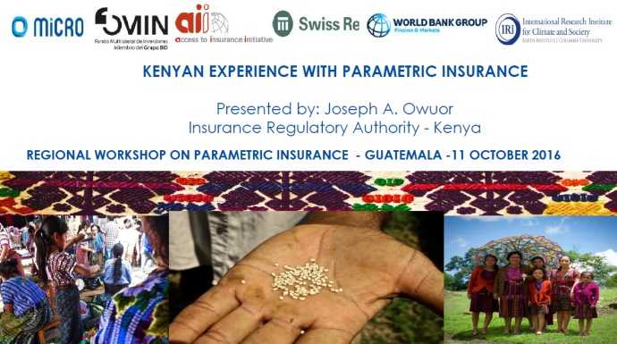 Kenyan Experience with Parametric Insurance