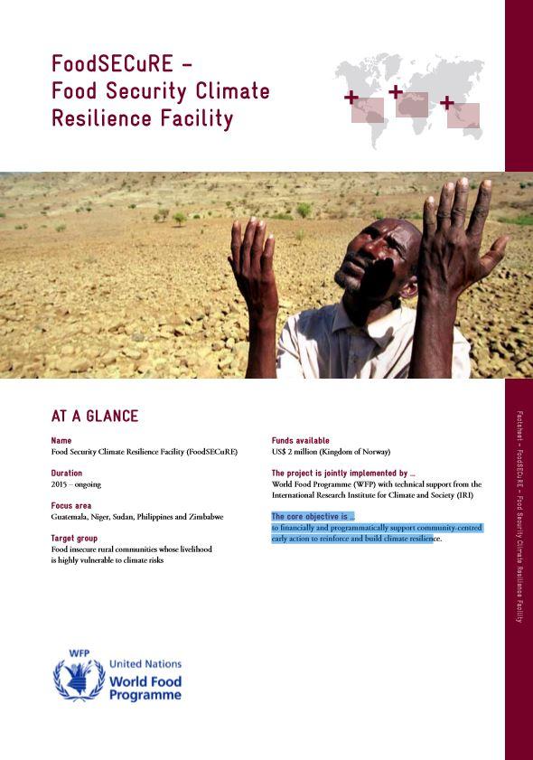 FoodSECuRE – Food Security Climate Resilience Facility