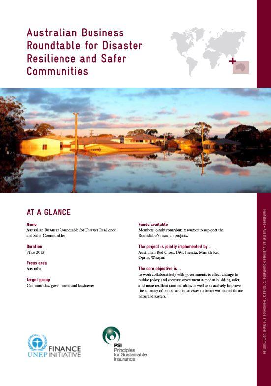 Australian Business Roundtable for Disaster Resilience and Safer Communities