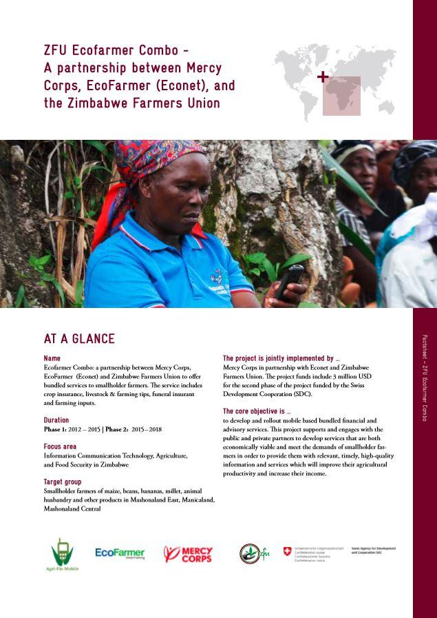 ZFU Ecofarmer Combo A partnership between Mercy Corps, EcoFarmer (Econet), and the Zimbabwe Farmers Union