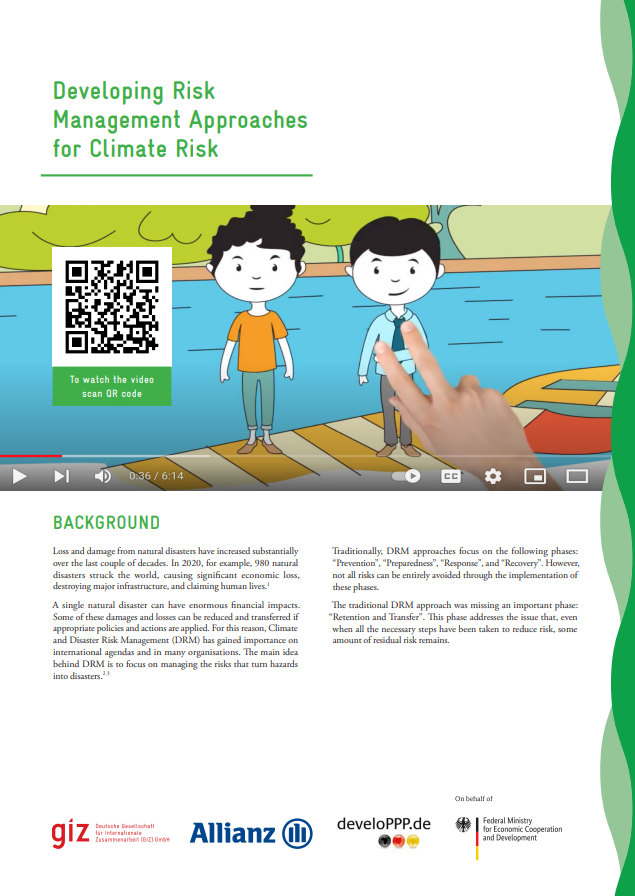 Developing Risk Management Approaches for Climate Risk
