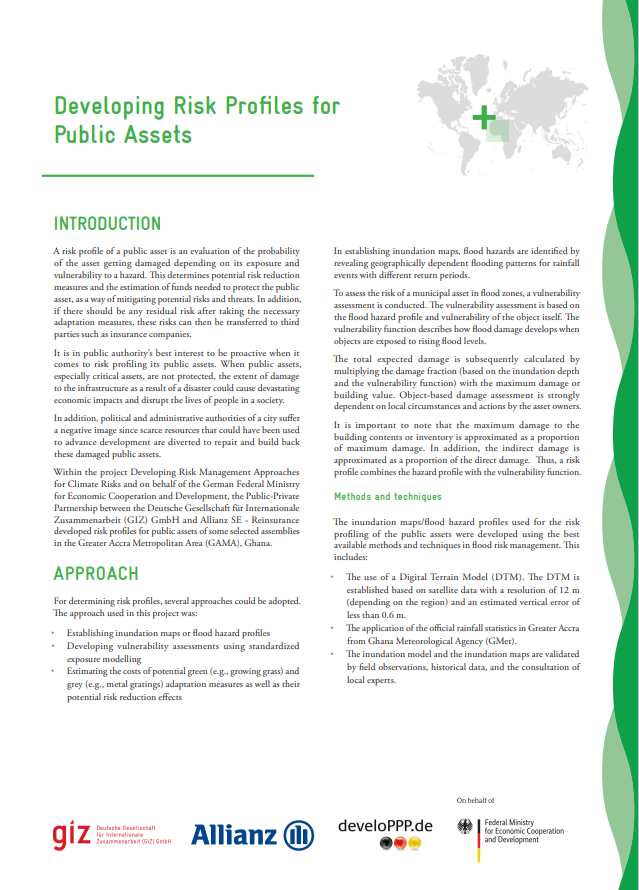Developing Risk Profiles for  Public Assets