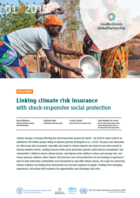 Policy Brief: Linking Climate Risk Insurance with Shock-responsive Social Protection