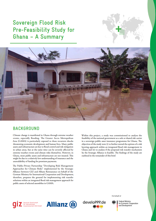 Sovereign Flood Risk  Pre-Feasibility Study for  Ghana – A Summary