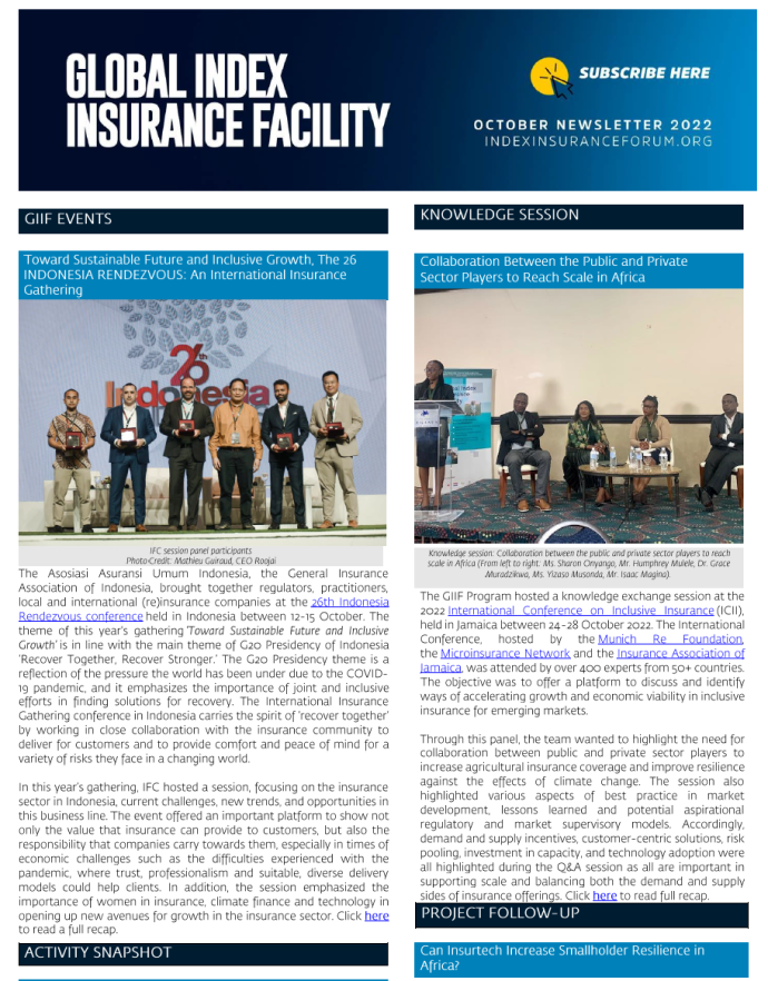 GIIF Newsletter - October 2022