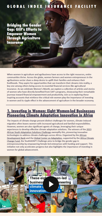 Bridging the Gender Gap: GIIF's Efforts to Empower Women Through Agriculture Insurance