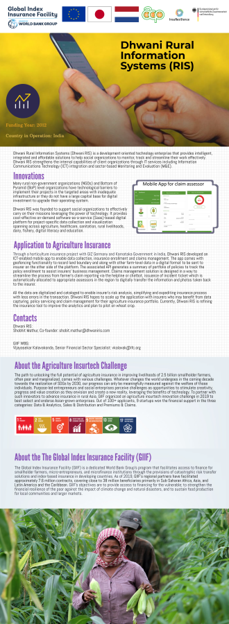 Agriculture Insuretech Innovation Challenge Winner: Dhwani RIS Agriculture Insuretech Innovation Challenge Winner: Dhwani RIS